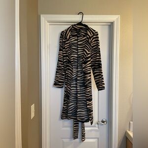 NWOT Forever 21 Zebra Print Long Coat
